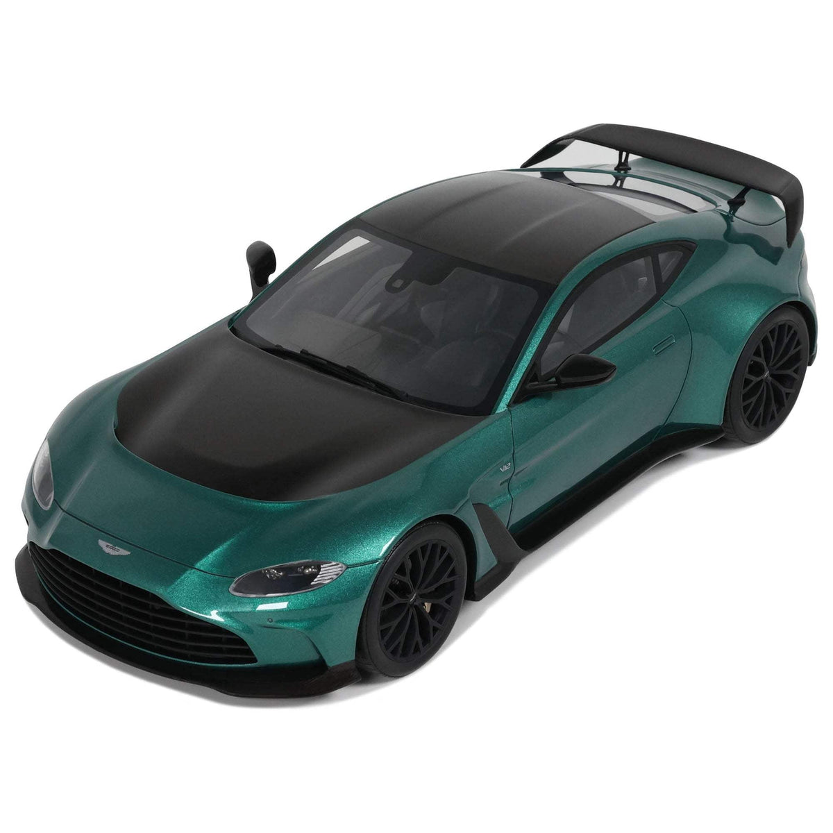 2023 Aston Martin Vantage V12 British Racing Green with Black Hood and Top 1/18 Model Car by GT Spirit