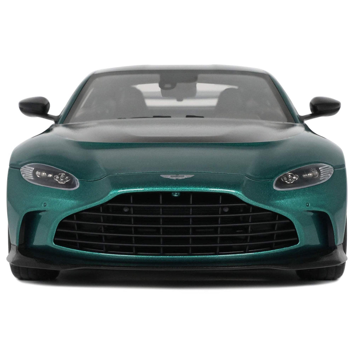 2023 Aston Martin Vantage V12 British Racing Green with Black Hood and Top 1/18 Model Car by GT Spirit