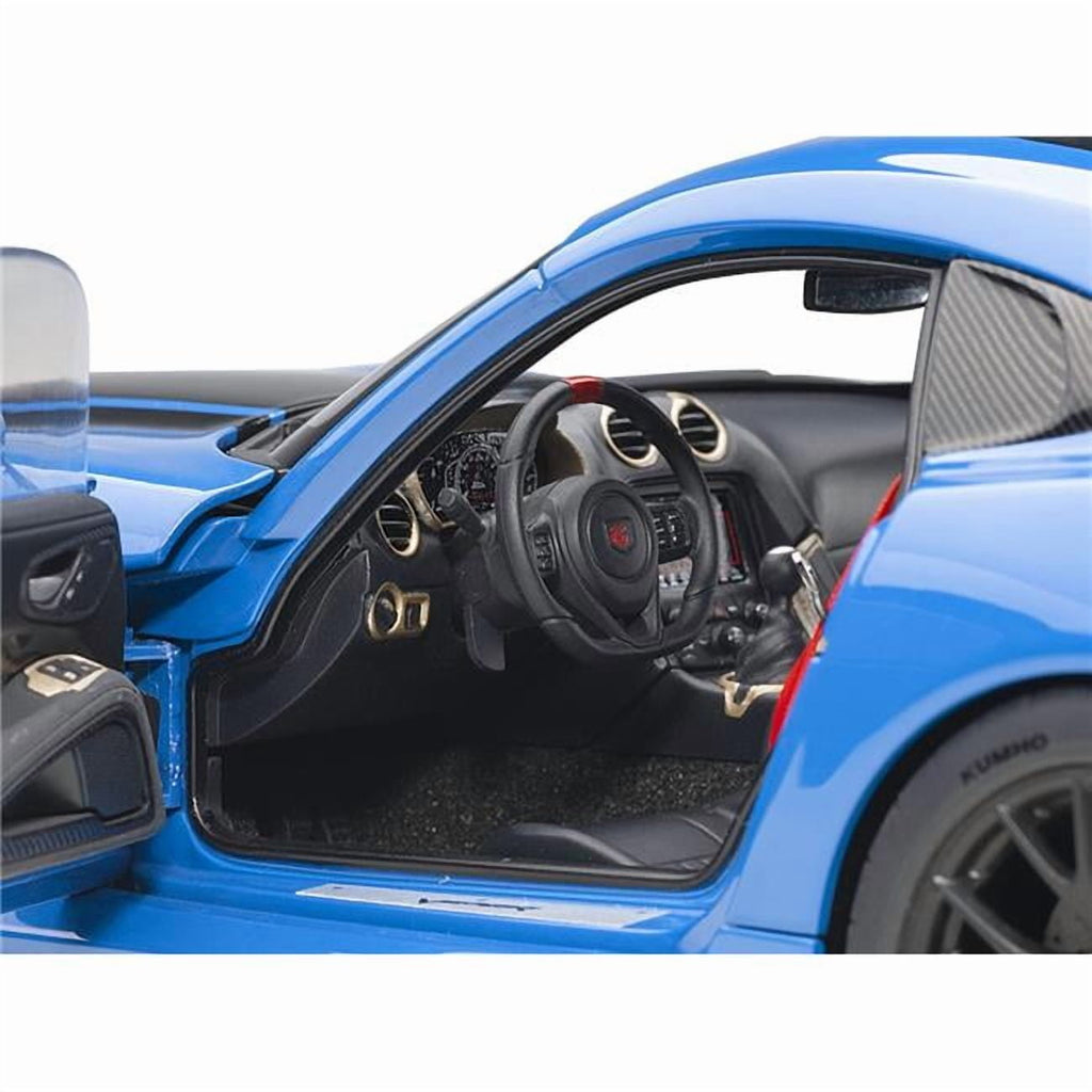 2017 Dodge Viper ACR Competition Blue with Black Stripes 1/18 Model Car by Autoart