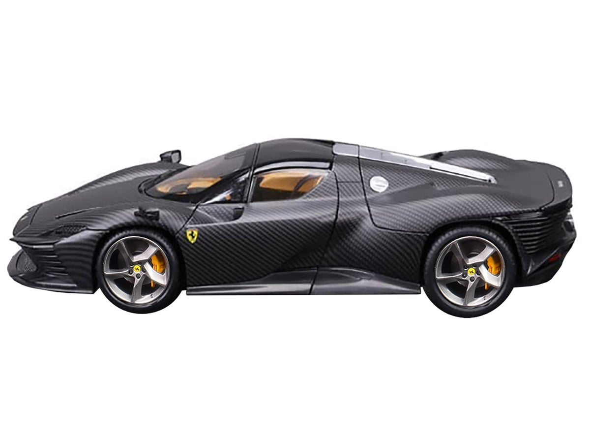 Ferrari Daytona SP3 Carbon Fiber "Carbon Series - Bburago 50th Anniversary" 1/18 Diecast Model Car by Bburago