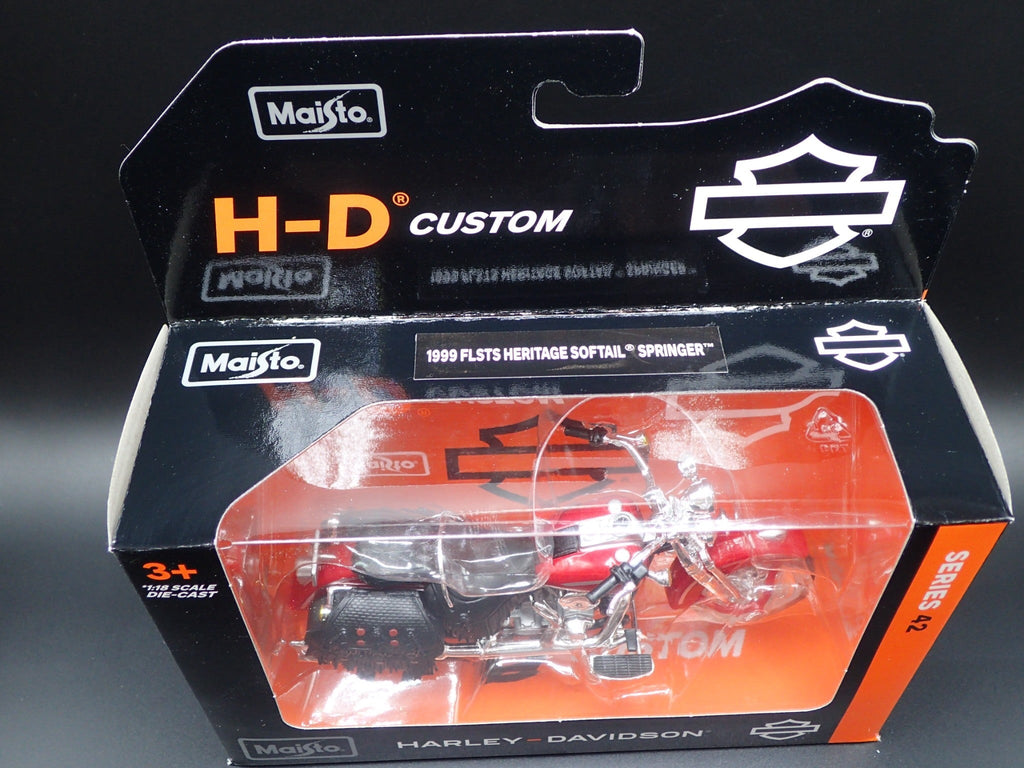 1999 FLSTS HERITAGE SOFTAIL SPRINGER HARLEY DAVIDSON MOTORCYCLE MAISTO 42 1/18