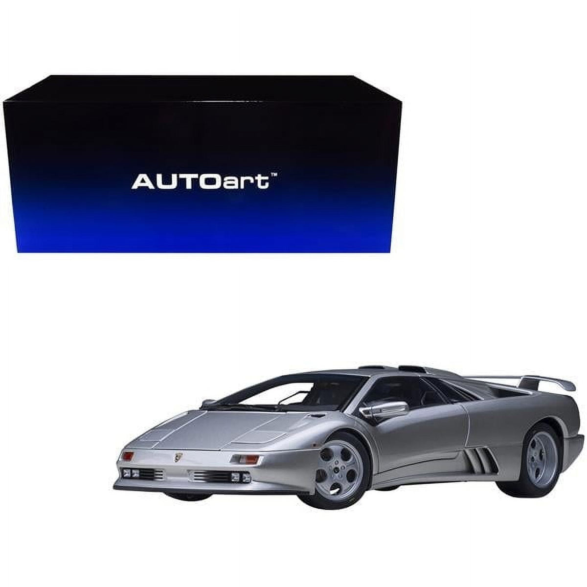 Autoart 79143 1-18 Scale Lamborghini Diablo Se30 Jota Titanio Model Car, Metallic Silver