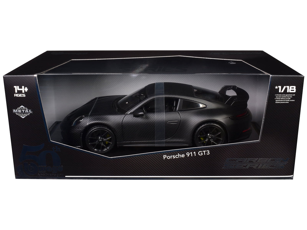 Bburago Porsche 911 992 GT3 50th Anniversary Full Carbon Fiber 1:18