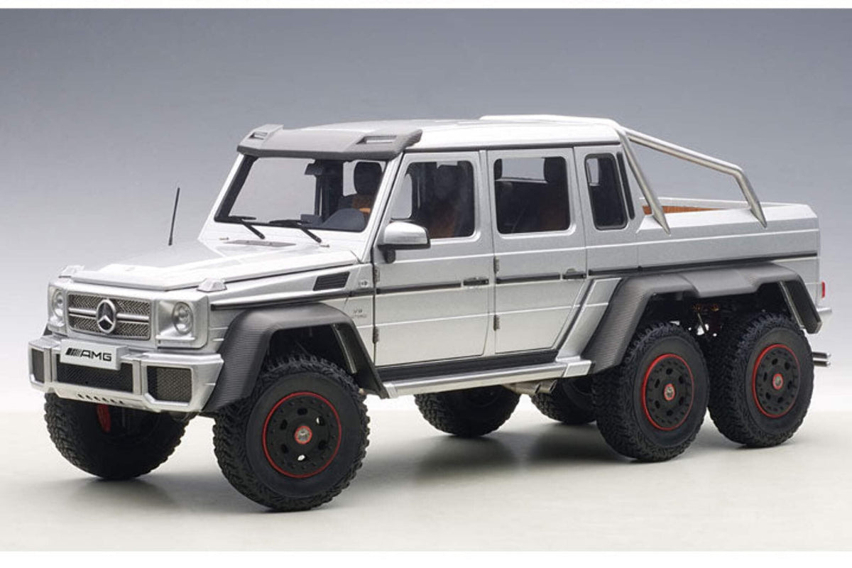 Mercedes G63 AMG 6X6 Silver 1/18 Model Car by Autoart