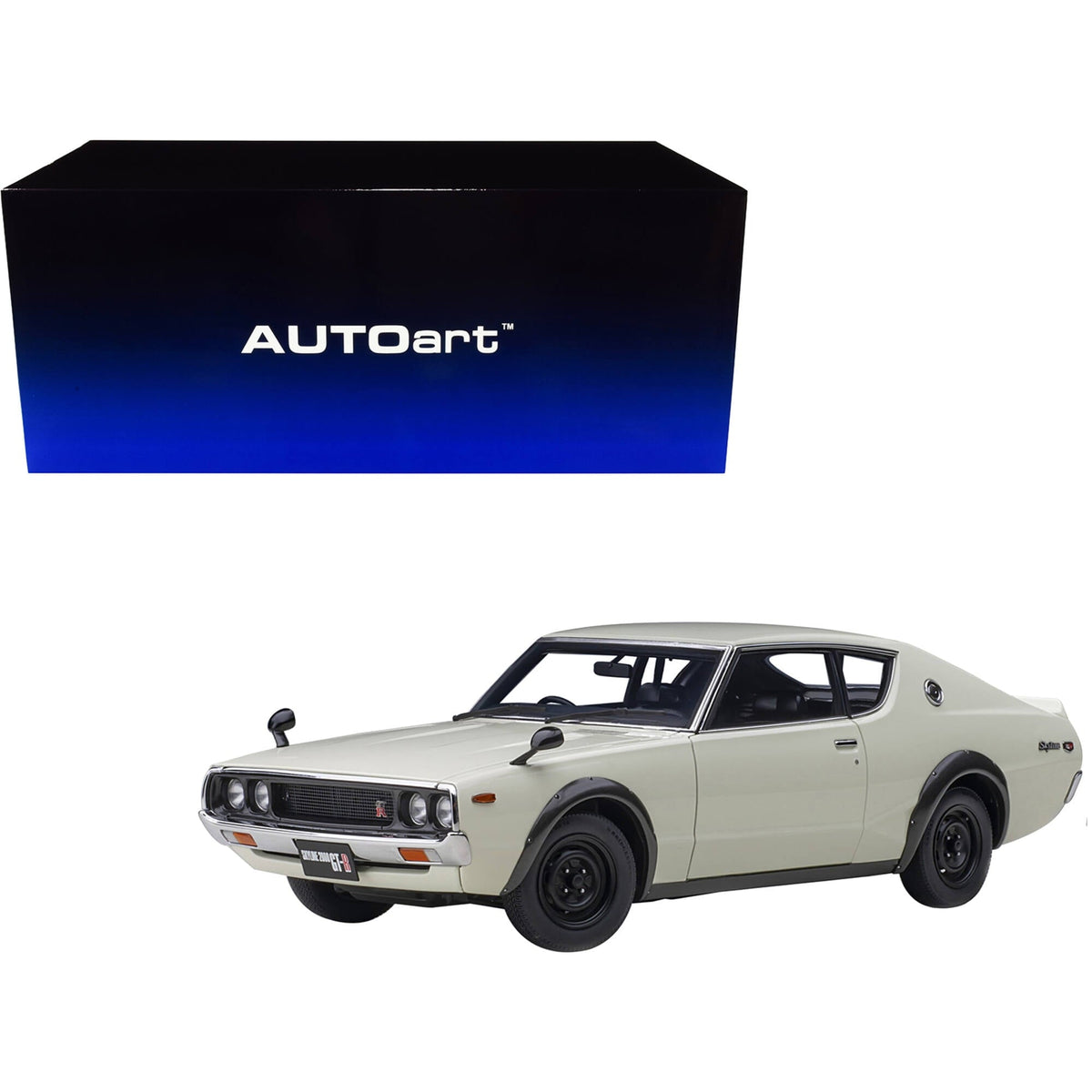 Nissan Skyline 2000GT-R (KPGC110) RHD (Right Hand Drive) White 1/18 Model Car by Autoart