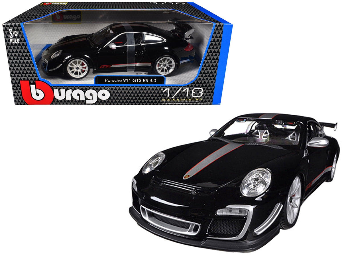 Porsche 911 GT3 RS 4.0 Black 1/18 Diecast Model Car by Bburago