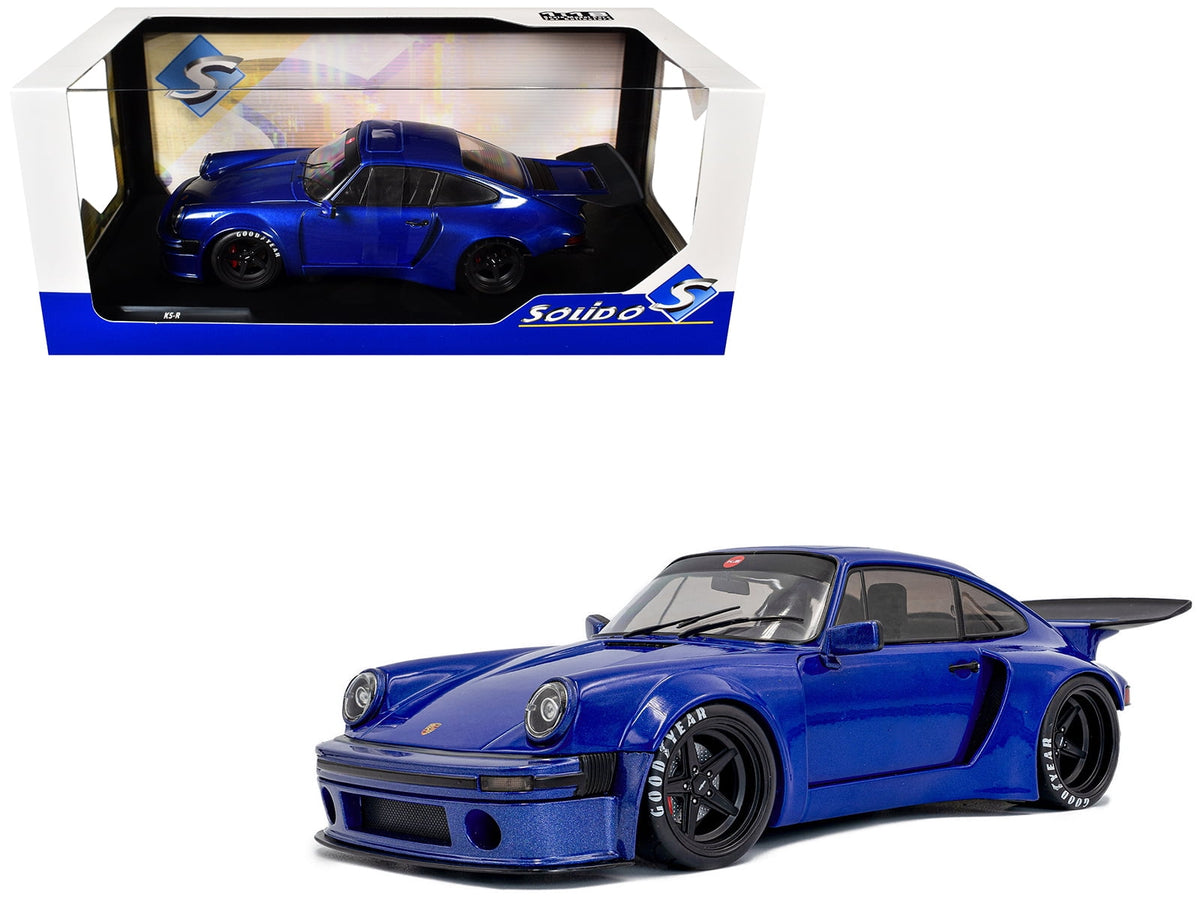 2024 Porsche 911 KS-R by Khyzyl Saleem Dark Blue Metallic 1/18 Diecast Model Car by Solido