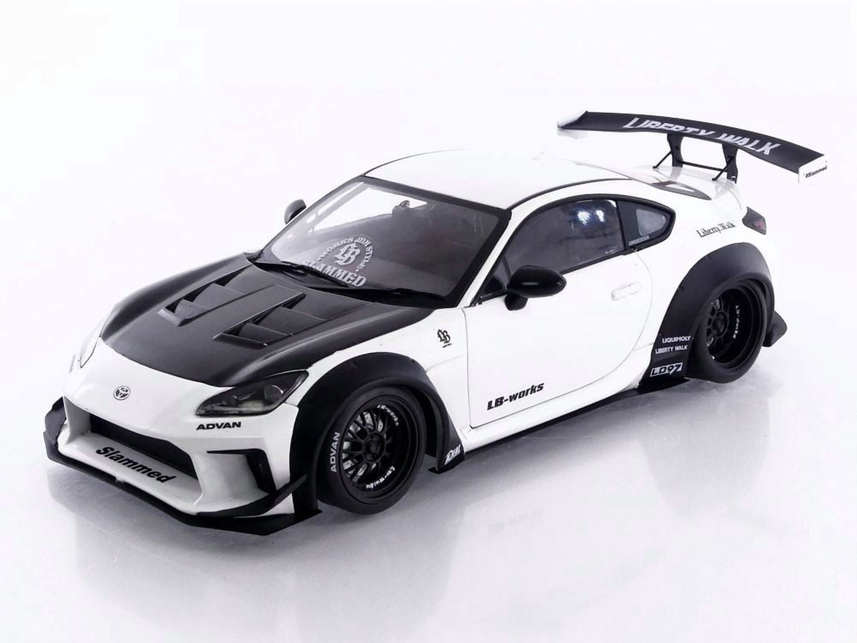 2024 Toyota GR86 w/Liberty Walk Body Kit, Pearl White - Solido S1813602 - 1/18 Scale Diecast Model Car