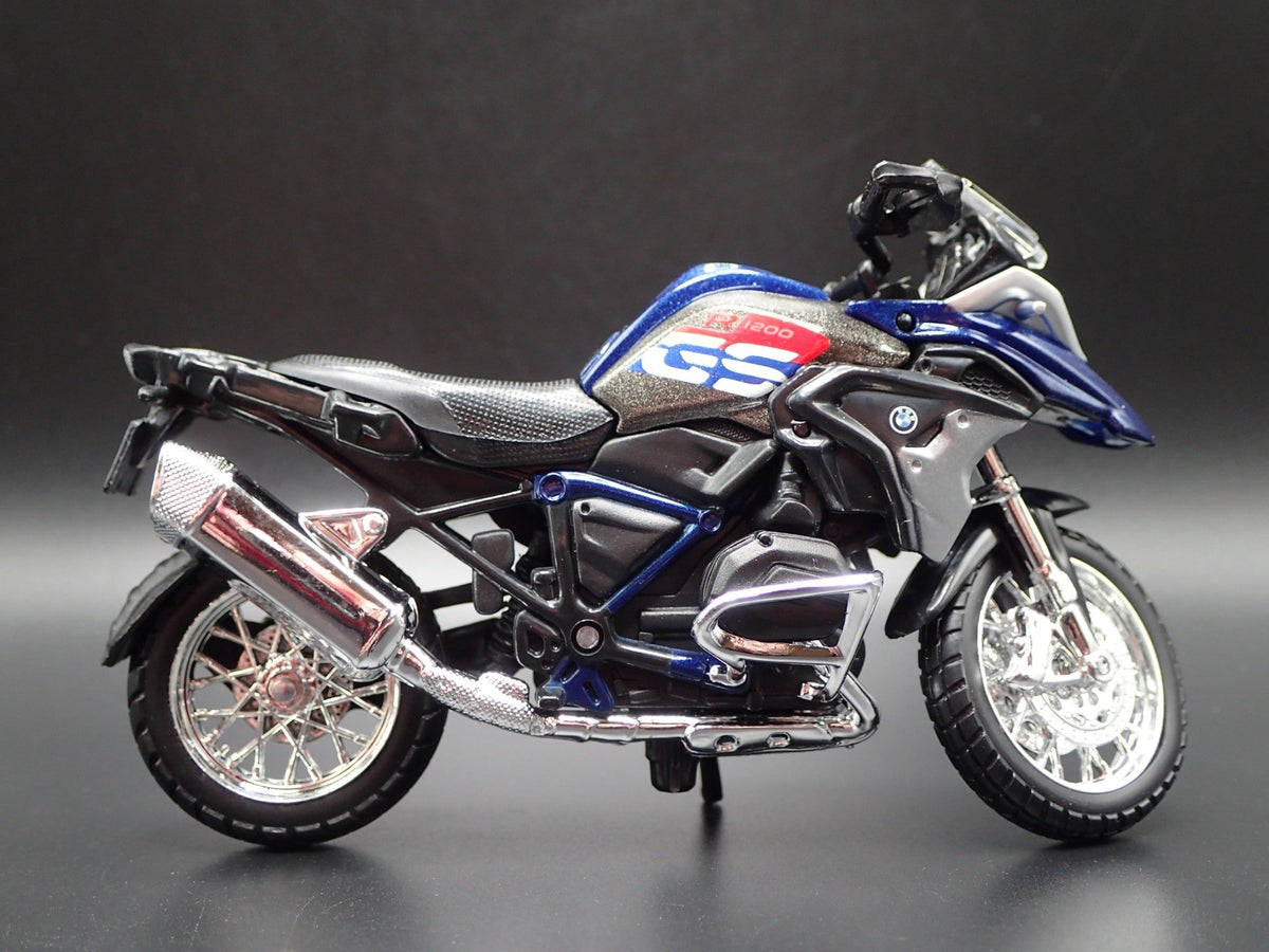 Open Box BMW R 1200 GS 2017 SPORTS BIKE MOTORCYCLE 1/18 SCALE DIORAMA DIECAST MODEL BIKE