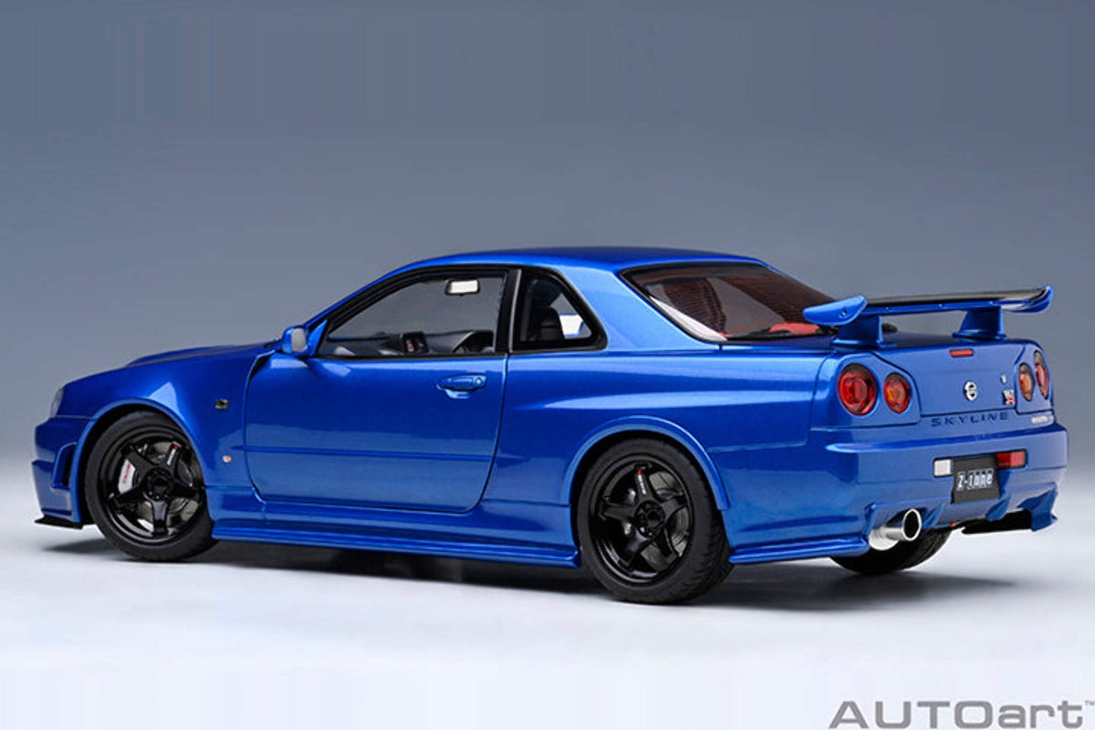 Nissan Skyline GT-R R34 Nismo Z-TUNE RHD (Right Hand Drive) Bayside Blue 1/18 Model Car by Autoart