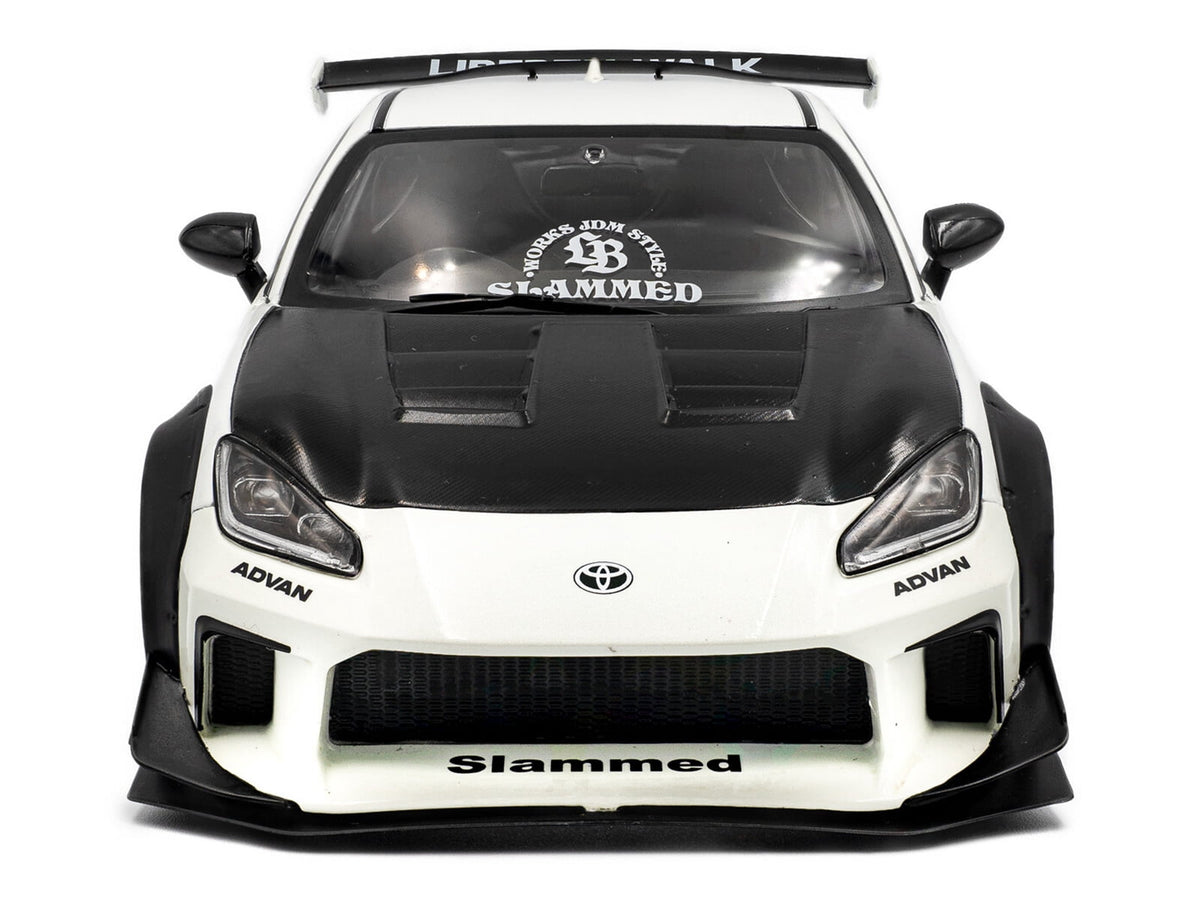 2024 Toyota GR86 w/Liberty Walk Body Kit, Pearl White - Solido S1813602 - 1/18 Scale Diecast Model Car