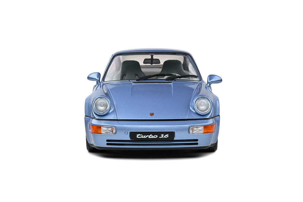 1990 Porsche 911 (964) Turbo Horizon Blue Metallic 1/18 Die Cast Model Car by Solido
