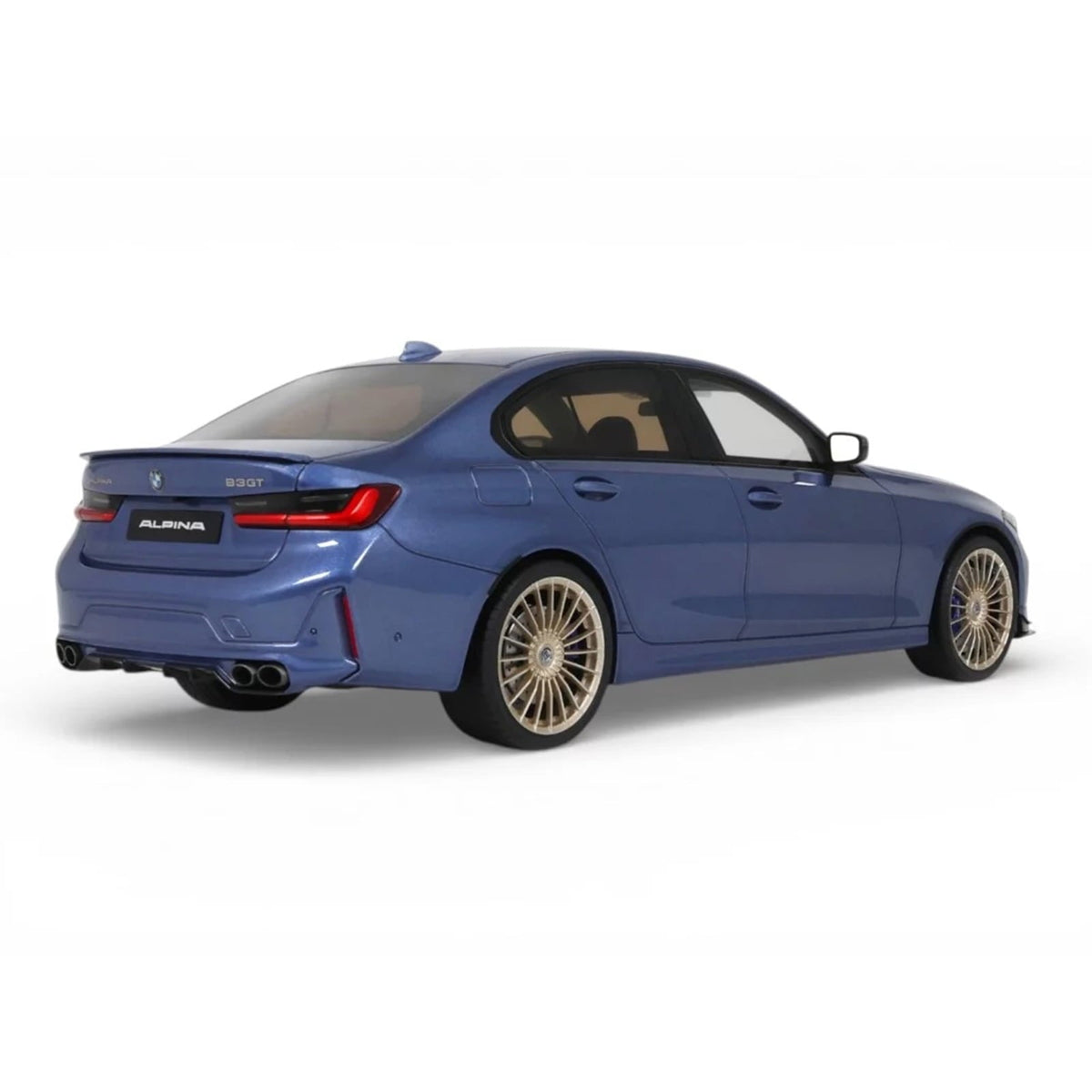 2024 BMW Alpina B3 GT Saloon Blue Metallic 1/18 Model Car by GT Spirit