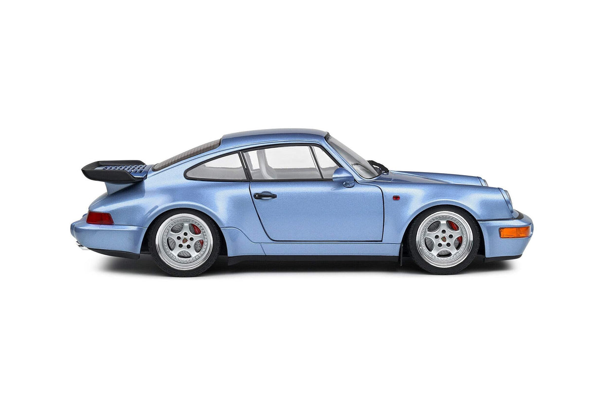 1990 Porsche 911 (964) Turbo Horizon Blue Metallic 1/18 Die Cast Model Car by Solido